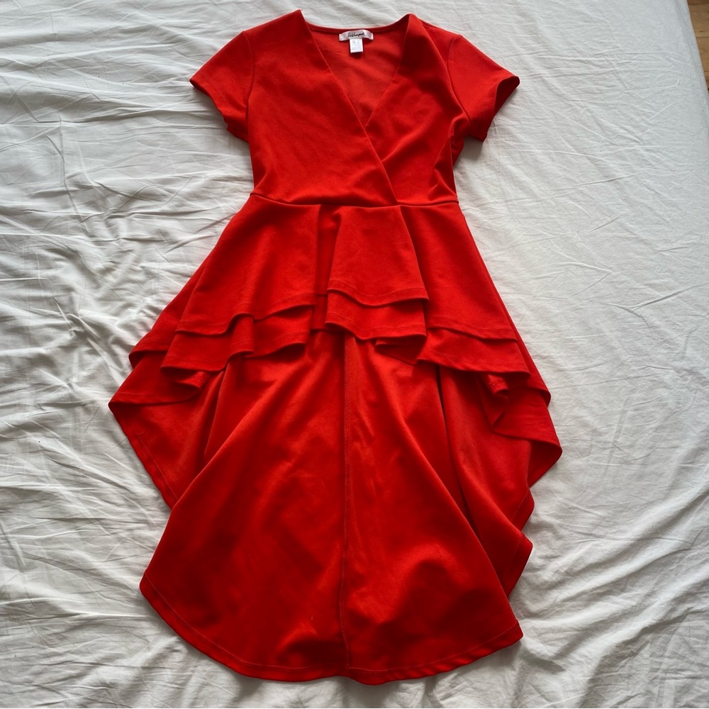 Red Ruffle High-Low Dress - Revamped